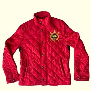 Ralph Lauren Women’s Diamond Quilted Jacket in Martin Red ~Size M
